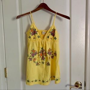 Vintage Yellow Floral Top
